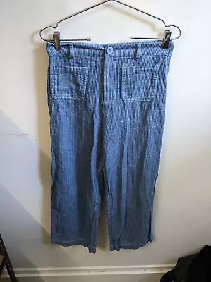 GORMAN Pants Womens Size 10 Blue Corduroy Chunk Baggy Straight Boho Pastel • $30