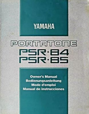 Yamaha PSR-84 And PSR-85 Digital Portatone Keyboard Original Owner's Manual Book • $51.38