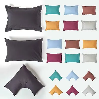 Cotton Pillowcase 200 TC 400 TC Equivalent Percale Hypoallergenic • £8.99