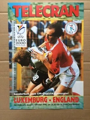 £4.39 • Buy Luxemburg V England 1998 European Championship Qualifiers 