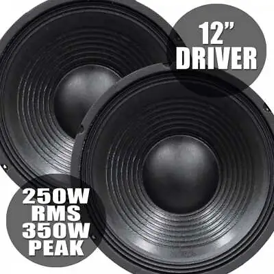 Pair Of Replacement 12  Speaker Cabinet Woofer Driver 250w 8 Ohms  • £79.99