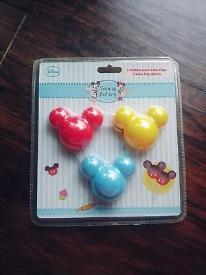 Disney Family Bakery Mickey Mouse 3D Cake Pop Molds Set Of 3 NEW Cold Molding • $20