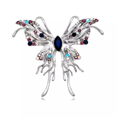 Vintage Butterfly Rhinestone Alloy Breast Blossom Women's Pendant Pin Accessorie • $0.22