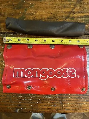 Mongoose Old School BMX Handlebar  Pad Red Top Bar 4 Snaps 1970s 1980s OG • $55