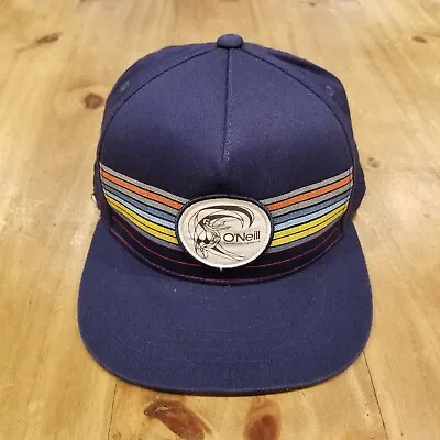 $19.88 • Buy O'Neil Hat Cap Snap Back Adjustable Blue Striped Surf Surfer One Size