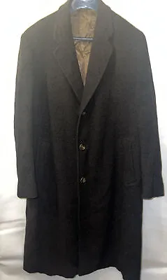 Daks London Wool Knee Length Navy Coat UK 46” Made In England • £65