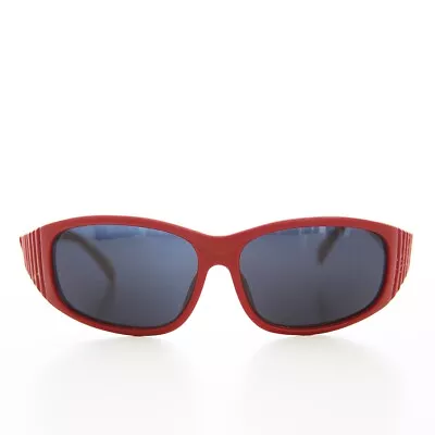 Red Sporty Wrap Around Vintage Sunglasses - Quincy • $25