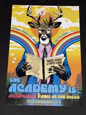 The Academy Is Panic At The Disco Original Concert Poster Fillmore 2006 • $102.58