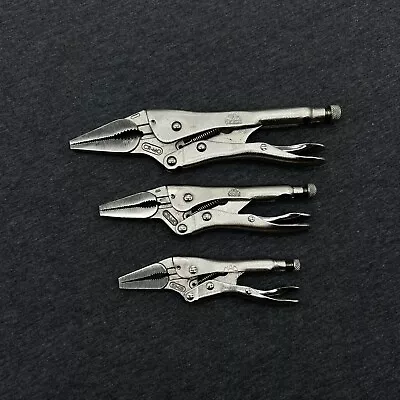 Mac Tools 3pc Long Nose Locking Plier Set 4  6” & 9” Long • $70