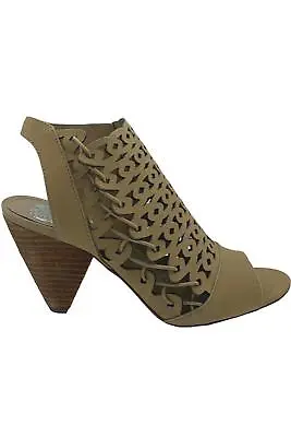 Vince Camuto Nubuck Cut-Out Heeled Sandals Emberla Goldie • $27.99