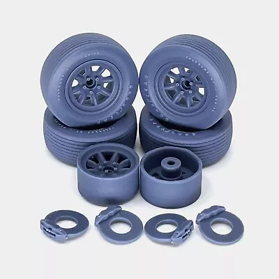 1/24 Resin 15x8 Inch Minilite Wheels Goodyear Polyglas Tires And Brake Set • $18.99