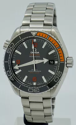 Omega Ref 21530442101002 Steel Auto 43.5mm Black/Orange Seamaster Planet Ocean • $8300