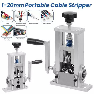 Manual Wire Stripping Machine Cable Stripper Crank Scrap Copper Cutter Recycle • £27