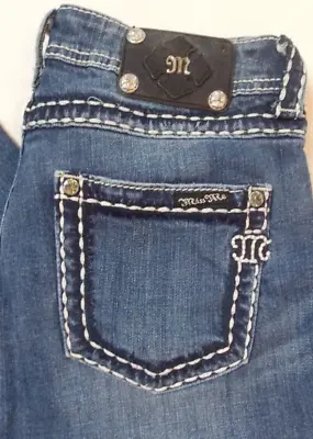 Miss Me Jeans Size 26 Women's Boyfriend Capri Thick Stitch Jeans • $10.99