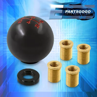 Universal M8 M10 M12 Kit Adapter Kit 5-Speed Ball Gear Shift Knob Aluminum Black • $11.99