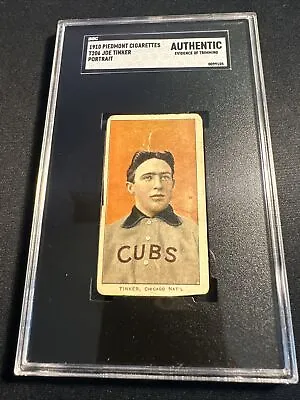 1910 Piedmont T206 Joe Tinker Portrait Sgc Authentic  • $350