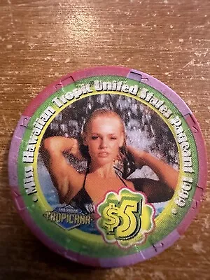 Miss Hawaiian Tropic United States 1999 $5 Casino Chip • $20