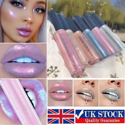 Plumper Lip Makeup Waterproof Long Lasting Holographic Lipgloss Mermaid Lip Tint • £2.99