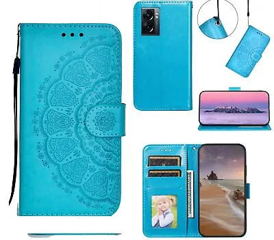 $6.95 • Buy Oppo A57s 5g Embossed PU Leather Wallet Case Mandala Totem