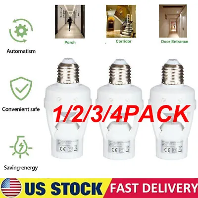 Infrared PIR Motion Sensor E27 LED Light Lamp Bulb Holder Socket Switch 110/220V • $22.69