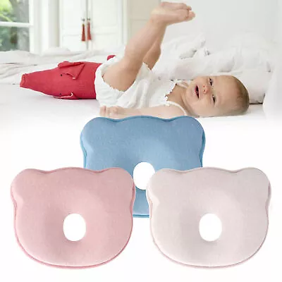 Anti Roll Infant Baby Newborn Pillow Cushion For Prevent Flat Head Sleep Nest • £9.86