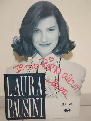Laura Pausini Cardboard Promo Cd First Album Of The Same Name Shaped Poster Autograph • £301.27