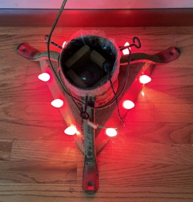$30 • Buy Vintage Metal Christmas Tree Stand Lighted Electric