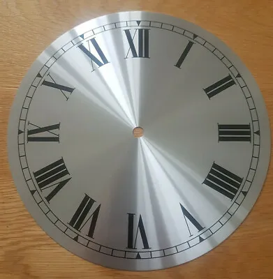 £11.95 • Buy NEW - 9 Inch Clock Dial Face - Silver Finish 230mm - Roman Numerals - DL25