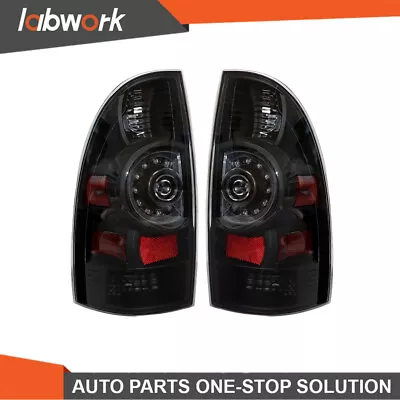 Labwork LED Tail Light For 2005-2015 Toyota Tacoma Black Shell Brake Lamp A Pair • $53.11