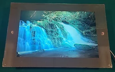 Motion Image Lamp Moving Waterfall Picture Light W/ Water Nature & Birds Sound • $110