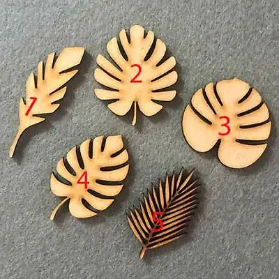 Tropical Leaf Wooden MDF Crafts Shapes Scrapbook Embellishments Decoration Blank • £2.79