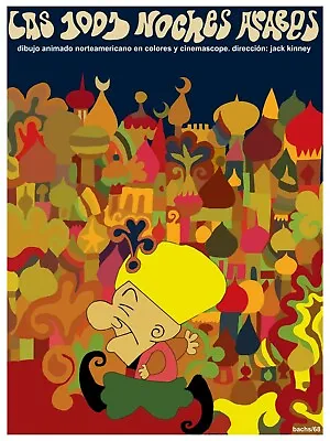 1001 Arabian Nights Cartoon Decoration Poster.Mr.Magoo Art Interior Design.3026 • $35