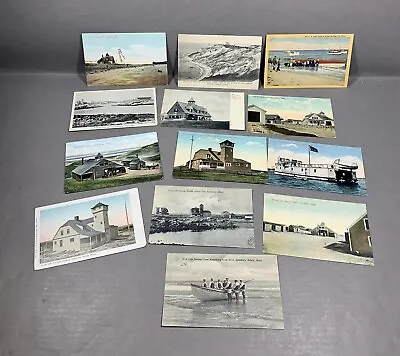 U.S. Life Saving Stations Postcards Lot ~ Massachusetts Nautical Coast Guard • $49.95