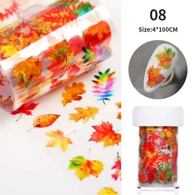 Leaf Flowers Nail Foils Glitter Holographics Nail Transfer Stickers Paper • $1.42