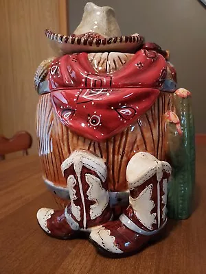  Rare Collectable Cookie Jar. Western Barrel Cookie Jar  • $179