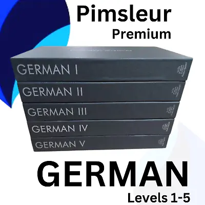 Pimsleur German Levels 1 2 3 4 & 5 & Plus - Complete Language Course. • £19.99