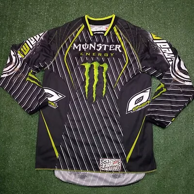 O'Neal Monster Energy Motocross Jersey MX Racing  BMX ATV ONeal Mens Large • $49.99