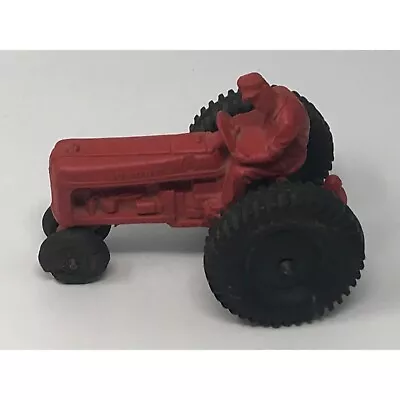 Vintage 1950s Red Auburn Rubber Toy Tractor Allstate Collectible • $9