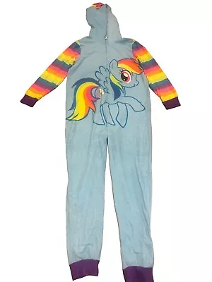 My Little Pony Adult Hoodie Costume Pajamas Rainbow Dash Full Body Cosplay XL • $14.99