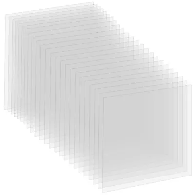 24 Pack 4 Mil Clear Mylar Stencil Sheets 12  X 12  Blank Reusable Plastic Te... • $11.68