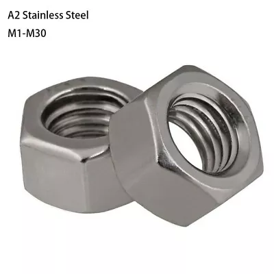 Hex Full Nut Hexagon Nuts M1 M2 M3 M4 M5 M6 M8 M10 M12 - M30 304 Stainless Steel • $349.97