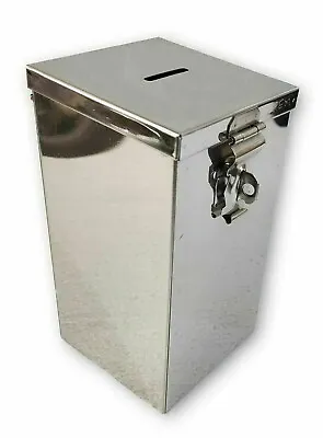 Stainless Steel Long Donation Coin Box And Money Piggy Bank Coin Gullak .../ • $40.99