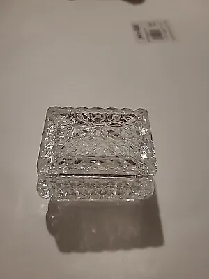 Vintage Cut Glass Trinket Box • $15