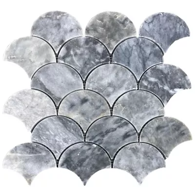 Luna Sky Marble Laguna On 12 X12  Mesh Mosaic Tile (10 Sqft Per Box) • $224.08