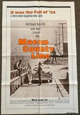 Macon County Line 1974 Original 27x41 Movie Poster Chrysler Town & County Car  • $49.99