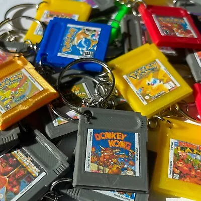 $10 • Buy Nintendo Gameboy Cartridge Keychain - 3D Printed Keychain