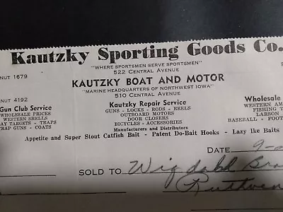 Lazy Ike Fishing Lure  Advertising Kautzky Sporting Goods Fort Dodge Iowa  • $34.99