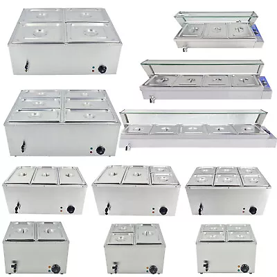 £109 • Buy 2/3/4/5/6 Pots Electric Bain Marie Commercial Heat Food Warmer GN Pan For Buffet