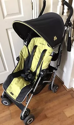 Maclaren Buggy Pushchair Folding Foldable From Birth Black Yellow Unisex • £49.90