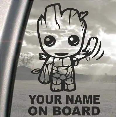 Baby On Board Groot Personalised With Any Name - Car Decal Window Sticker • £2.49